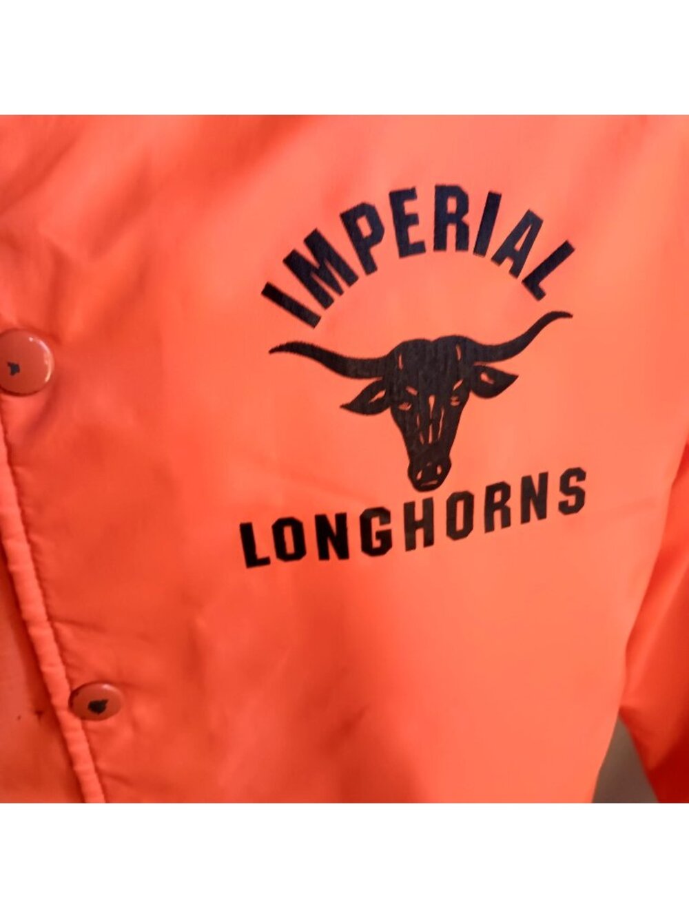 Men's Medium Vintage Coach Jacket Nebraska Imperial Longhorns USA Snap Buttons